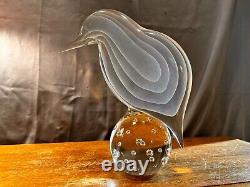 Vintage Glass Bird Sculpture by Licio Zanetti Murano Italy Art