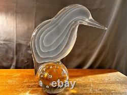 Vintage Glass Bird Sculpture by Licio Zanetti Murano Italy Art