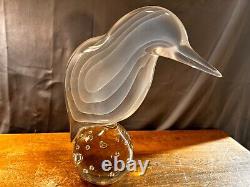 Vintage Glass Bird Sculpture by Licio Zanetti Murano Italy Art