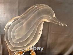 Vintage Glass Bird Sculpture by Licio Zanetti Murano Italy Art