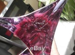 Vintage Glass Murano Heron Alexandrite Signed Zanetti Lilac Pink Glow 13 High