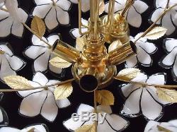 Vintage Gold Italian Murano Venini Art Glass chandelier, Ø 50 cm