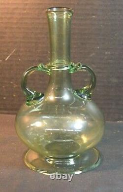 Vintage Green Capellin Murano Glass Vase