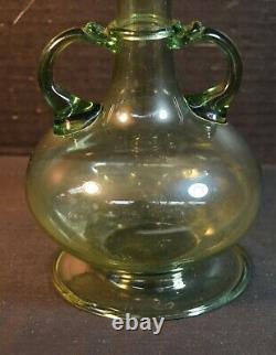 Vintage Green Capellin Murano Glass Vase