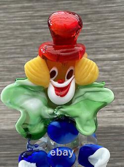 Vintage Hand Blown Murano Glass Clown Collectable