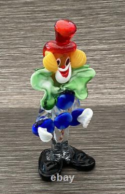 Vintage Hand Blown Murano Glass Clown Collectable