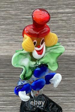 Vintage Hand Blown Murano Glass Clown Collectable