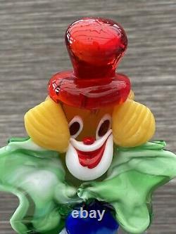 Vintage Hand Blown Murano Glass Clown Collectable