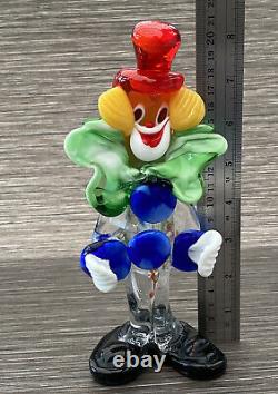 Vintage Hand Blown Murano Glass Clown Collectable