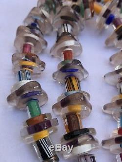 Vintage Hand Blown Venetian Murano Glass Bead Sterling Bracelet & Necklace