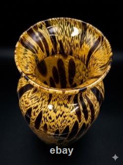 Vintage HandBlown Maestri Vetrai Murano Style Art Glass Tall Vase 13.5