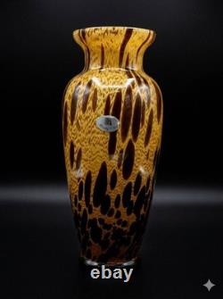 Vintage HandBlown Maestri Vetrai Murano Style Art Glass Tall Vase 13.5