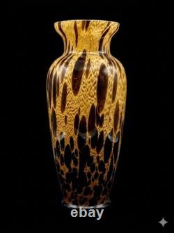 Vintage HandBlown Maestri Vetrai Murano Style Art Glass Tall Vase 13.5
