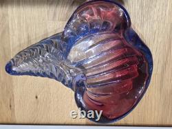 Vintage Hard To Find Alfredo Barbini Murano MCM Art Glass Seashell Bowl /ashtray