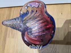 Vintage Hard To Find Alfredo Barbini Murano MCM Art Glass Seashell Bowl /ashtray