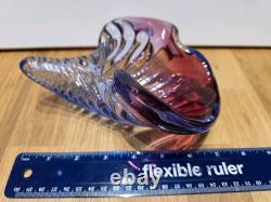 Vintage Hard To Find Alfredo Barbini Murano MCM Art Glass Seashell Bowl /ashtray