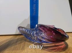 Vintage Hard To Find Alfredo Barbini Murano MCM Art Glass Seashell Bowl /ashtray