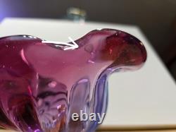 Vintage Hard To Find Alfredo Barbini Murano MCM Art Glass Seashell Bowl /ashtray
