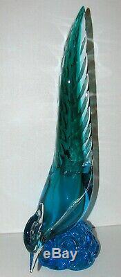 Vintage Italian Art Glass Exotic Bird Murano Italy 14 Super Colors