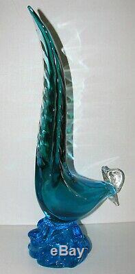 Vintage Italian Art Glass Exotic Bird Murano Italy 14 Super Colors