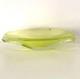 Vintage Italian Lime Green Murano Glass Bowl With Unique Sculptural Design