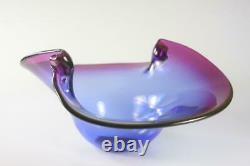 Vintage Italian MID Century Murano Multi Color Glass Large Bowl