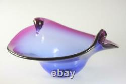 Vintage Italian MID Century Murano Multi Color Glass Large Bowl