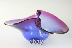 Vintage Italian MID Century Murano Multi Color Glass Large Bowl