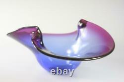 Vintage Italian MID Century Murano Multi Color Glass Large Bowl