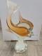 Vintage Italian MURANO Glass Fish Figurine Pedestal 12.5 Art Glass Deco