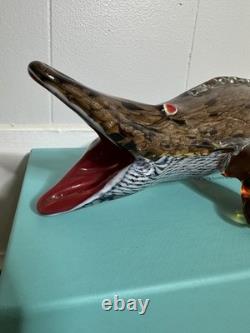 Vintage Italian Murano 70s Art Glass Alligator Sculpture