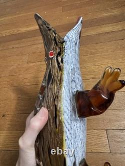 Vintage Italian Murano 70s Art Glass Alligator Sculpture