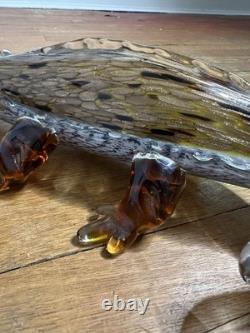 Vintage Italian Murano 70s Art Glass Alligator Sculpture