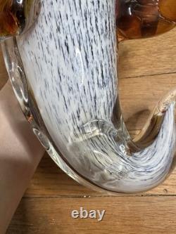 Vintage Italian Murano 70s Art Glass Alligator Sculpture