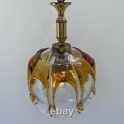Vintage Italian Murano Amber Glass Ceiling Pendant Light Shade