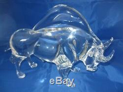 Vintage Italian Murano Art Glass Bull Signed Licio Zanetti 13 Sculpture HUGE