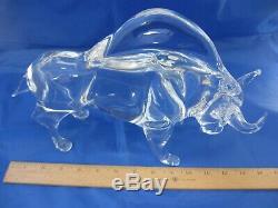 Vintage Italian Murano Art Glass Bull Signed Licio Zanetti 13 Sculpture HUGE