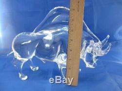 Vintage Italian Murano Art Glass Bull Signed Licio Zanetti 13 Sculpture HUGE