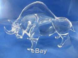 Vintage Italian Murano Art Glass Bull Signed Licio Zanetti 13 Sculpture HUGE