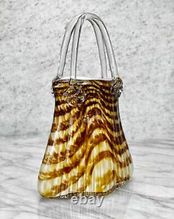 Vintage Italian Murano Art Glass Purse Sculpture