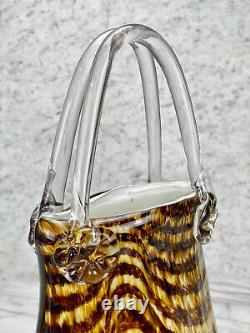 Vintage Italian Murano Art Glass Purse Sculpture