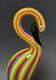 Vintage Italian Murano Art Glass Vibrant Striped Bird Figurine Sculpture