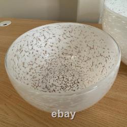 Vintage Italian Murano Aventurine Glass Bowl Set 12? & 8