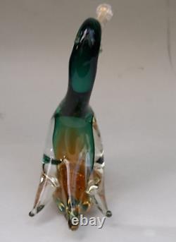 Vintage Italian Murano Duck Goose Art Glass by Alfredo Barbini Large 8 Rare