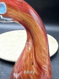 Vintage Italian Murano Duck Goose Art Glass by Alfredo Barbini Large 9.25