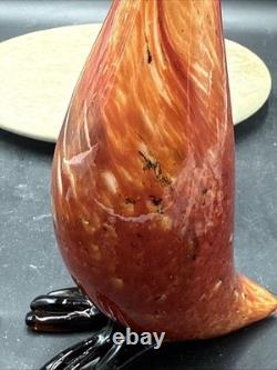 Vintage Italian Murano Duck Goose Art Glass by Alfredo Barbini Large 9.25