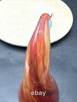 Vintage Italian Murano Duck Goose Art Glass by Alfredo Barbini Large 9.25