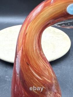 Vintage Italian Murano Duck Goose Art Glass by Alfredo Barbini Large 9.25