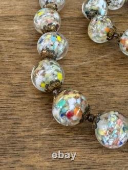 Vintage Italian Murano Glass Bead Necklace