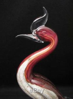 Vintage Italian Murano Glass Bird Figure Sculpture Copper Aventurine Art